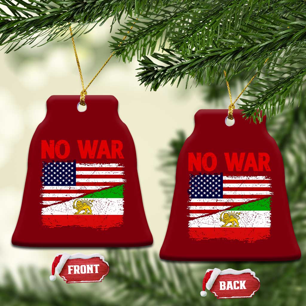 Free Iran Ceramic Ornament No War Peace American Iran Unity