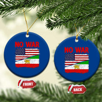 Free Iran Ceramic Ornament No War Peace American Iran Unity