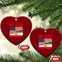 Free Iran Ceramic Ornament No War Peace American Iran Unity
