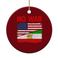 Free Iran Ceramic Ornament No War Peace American Iran Unity
