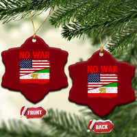 Free Iran Ceramic Ornament No War Peace American Iran Unity