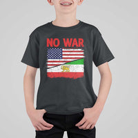 Free Iran T Shirt For Kid No War Peace American Iran Unity