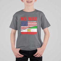 Free Iran T Shirt For Kid No War Peace American Iran Unity