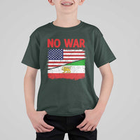 Free Iran T Shirt For Kid No War Peace American Iran Unity