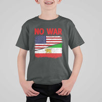 Free Iran T Shirt For Kid No War Peace American Iran Unity