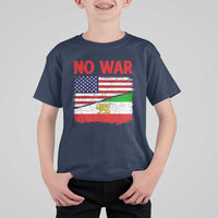 Free Iran T Shirt For Kid No War Peace American Iran Unity