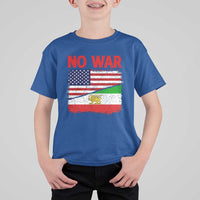 Free Iran T Shirt For Kid No War Peace American Iran Unity