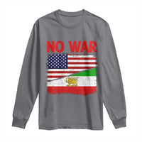 Free Iran Long Sleeve Shirt No War Peace American Iran Unity