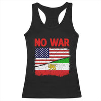 Free Iran Racerback Tank Top No War Peace American Iran Unity