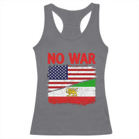 Free Iran Racerback Tank Top No War Peace American Iran Unity
