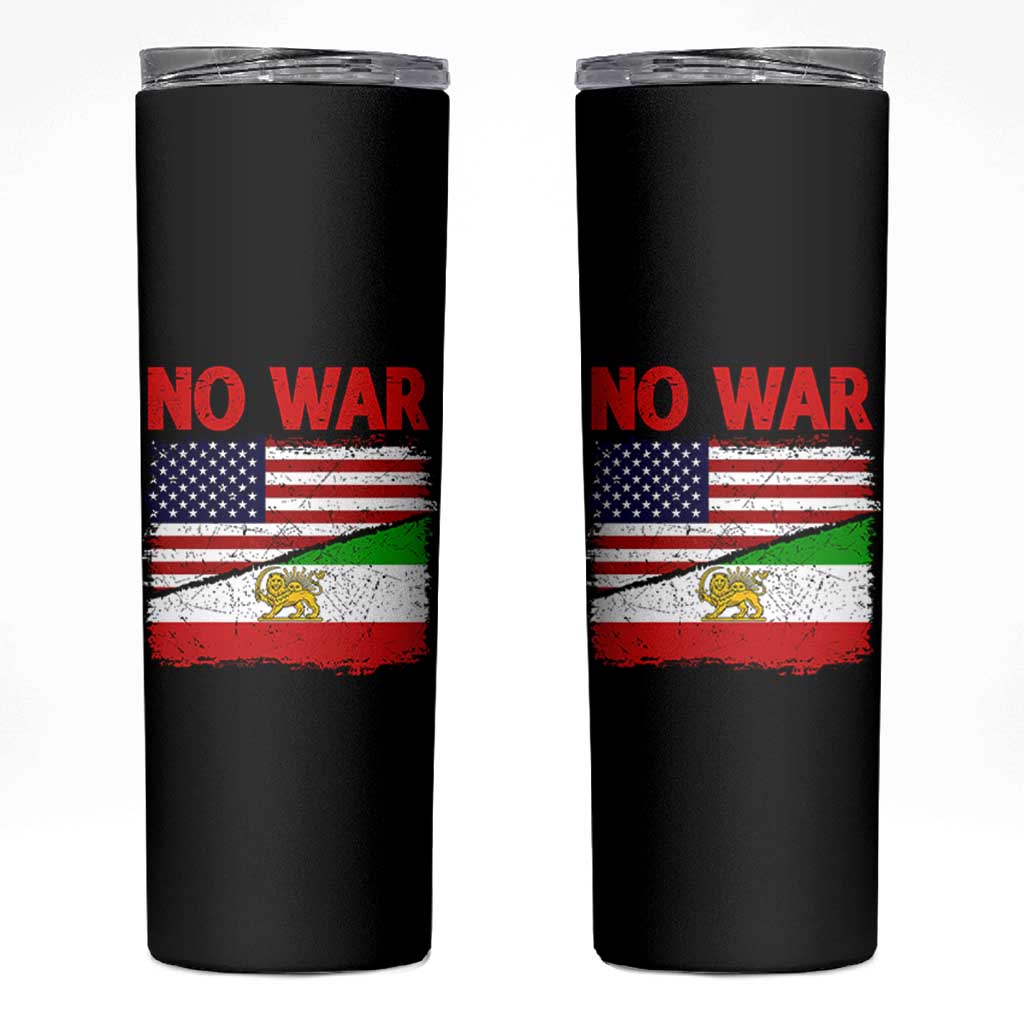 Free Iran Skinny Tumbler No War Peace American Iran Unity
