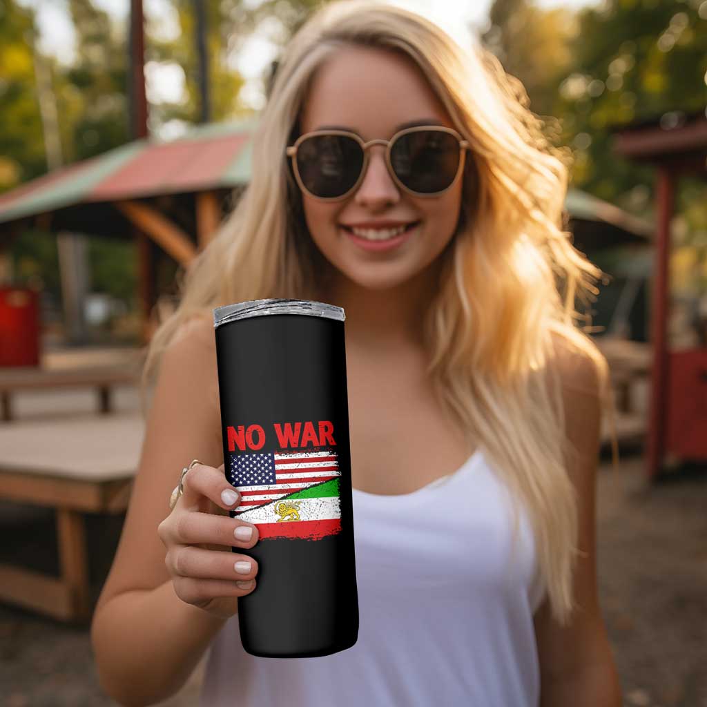 Free Iran Skinny Tumbler No War Peace American Iran Unity