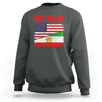 Free Iran Sweatshirt No War Peace American Iran Unity