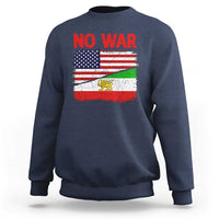 Free Iran Sweatshirt No War Peace American Iran Unity