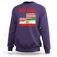 Free Iran Sweatshirt No War Peace American Iran Unity