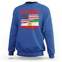 Free Iran Sweatshirt No War Peace American Iran Unity