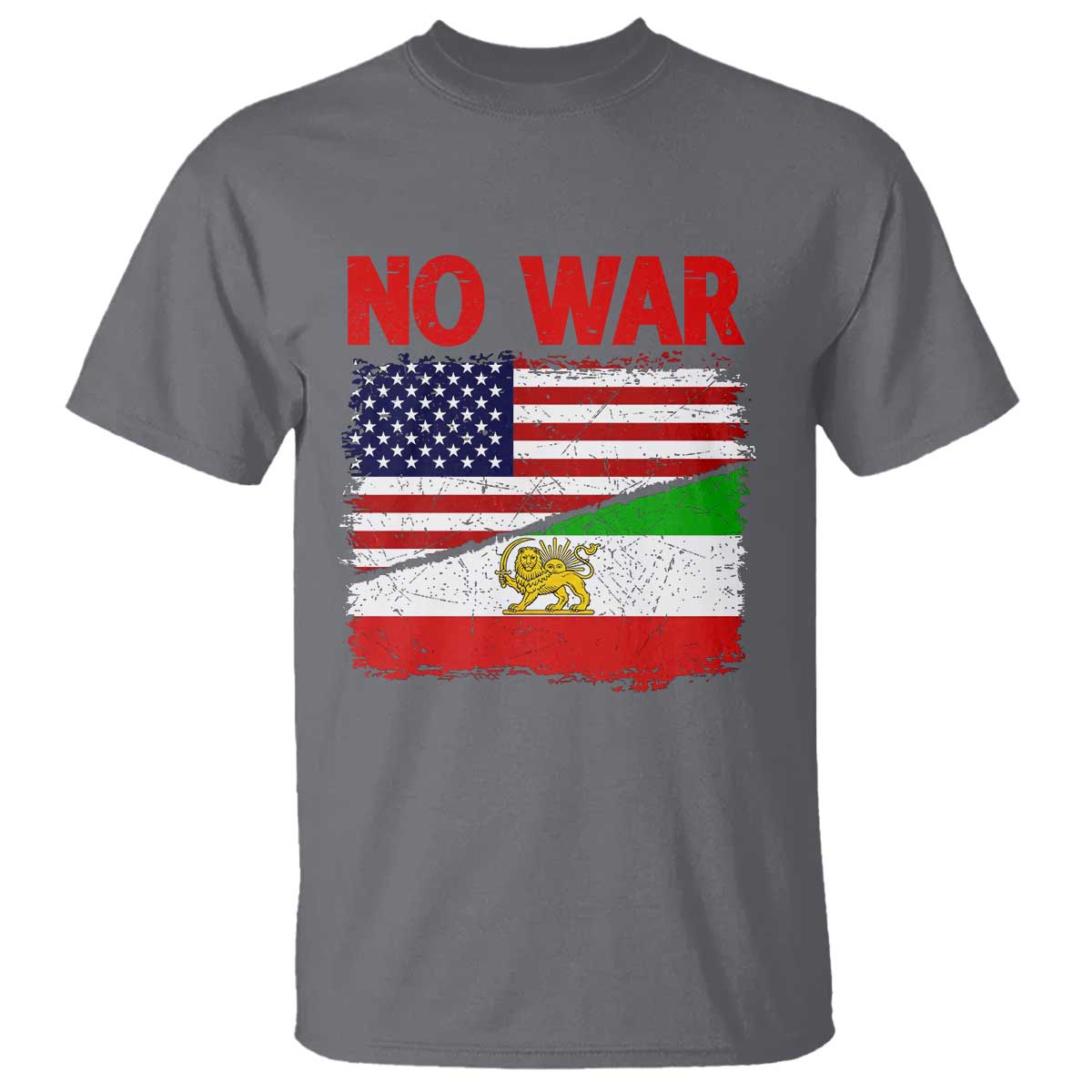 Free Iran T Shirt No War Peace American Iran Unity