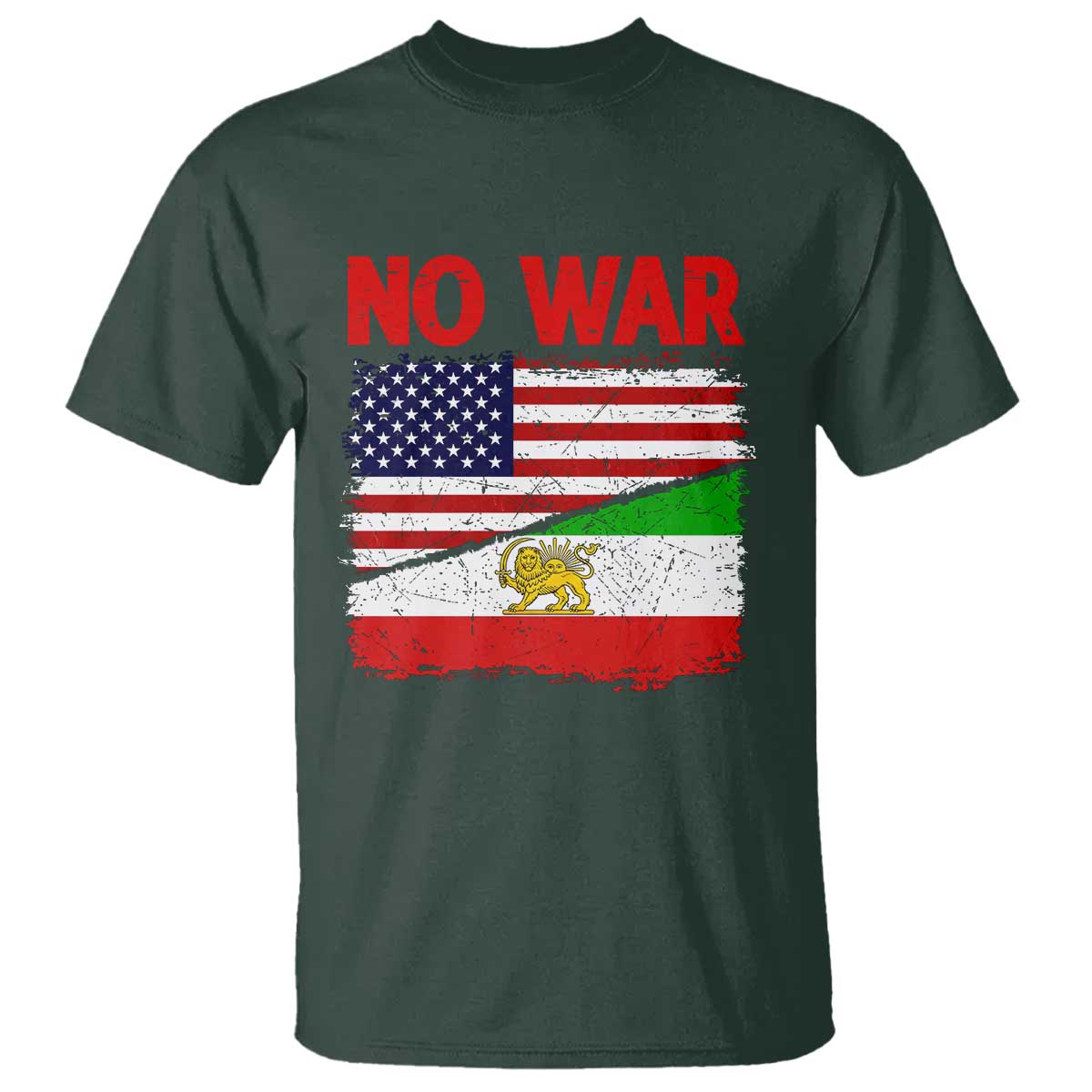 Free Iran T Shirt No War Peace American Iran Unity