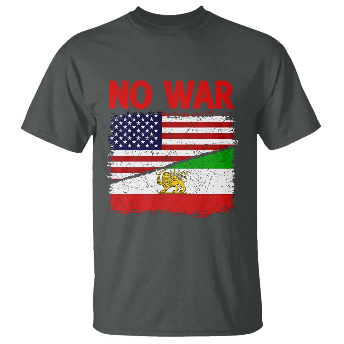 Free Iran T Shirt No War Peace American Iran Unity