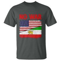 Free Iran T Shirt No War Peace American Iran Unity