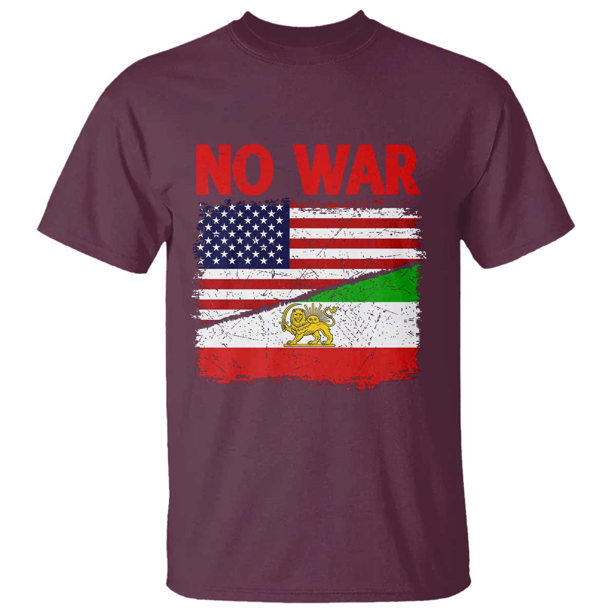 Free Iran T Shirt No War Peace American Iran Unity