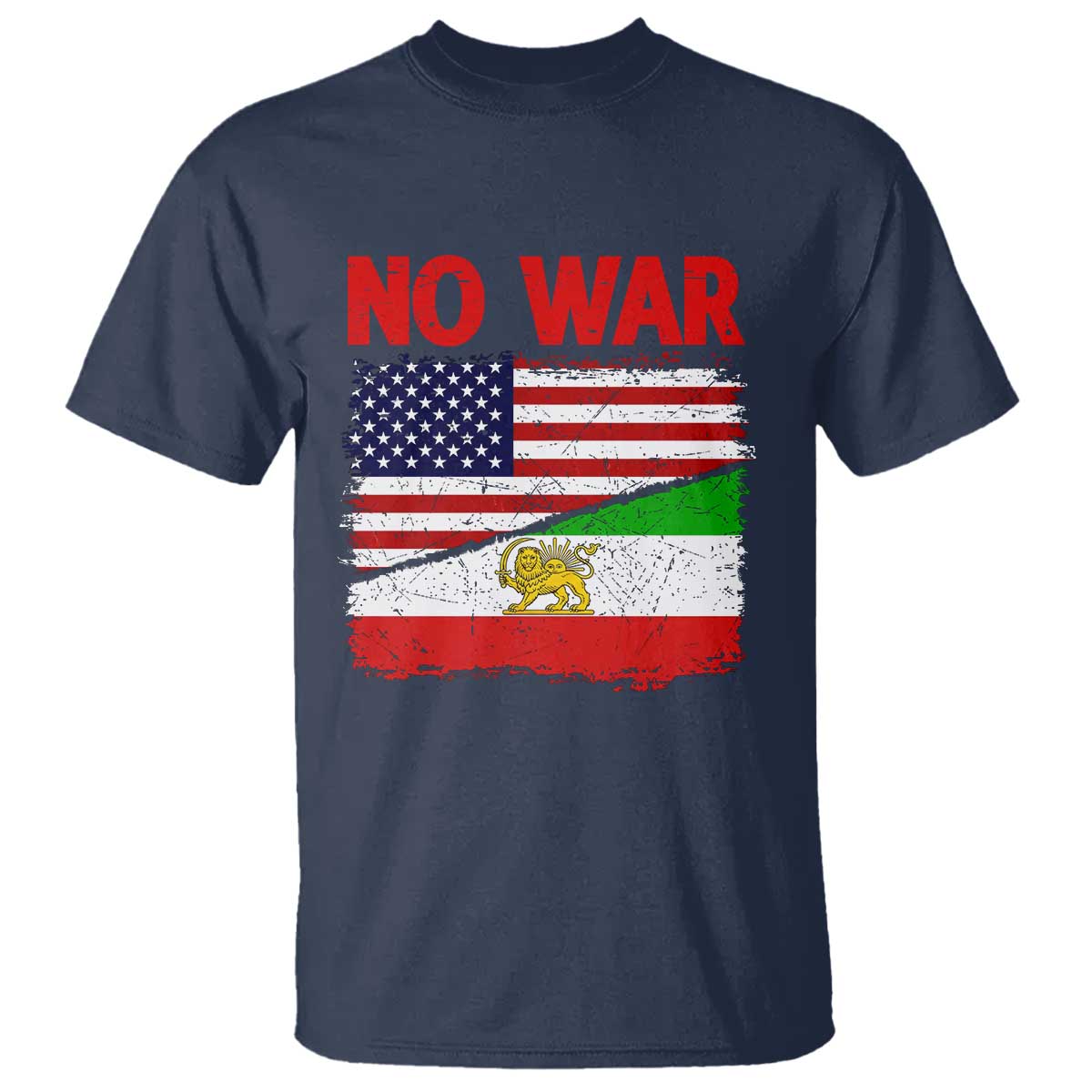 Free Iran T Shirt No War Peace American Iran Unity