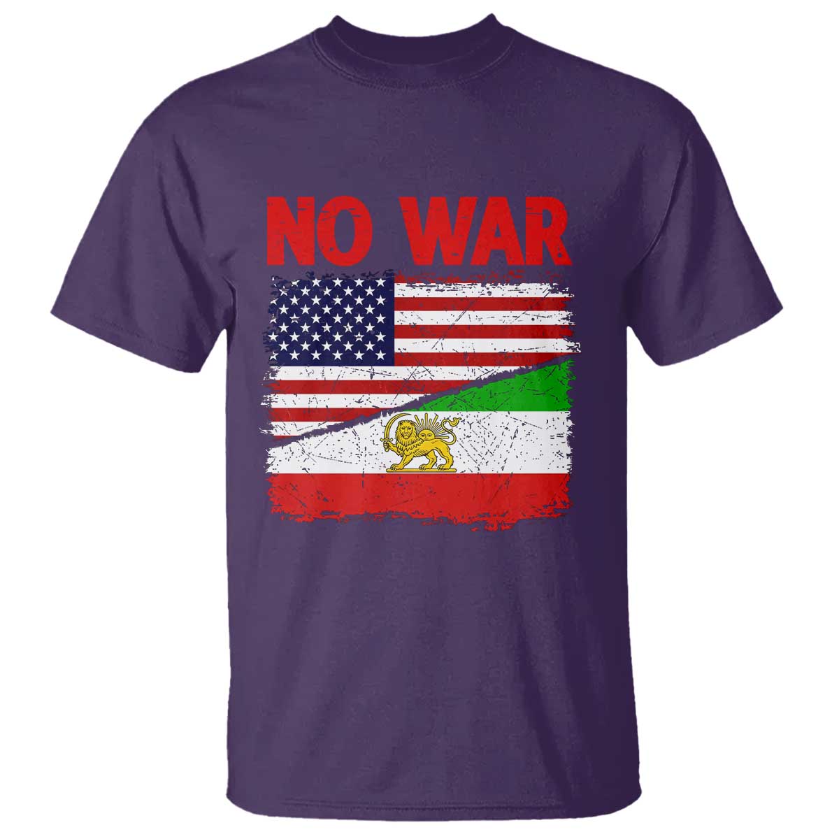 Free Iran T Shirt No War Peace American Iran Unity