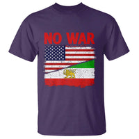 Free Iran T Shirt No War Peace American Iran Unity