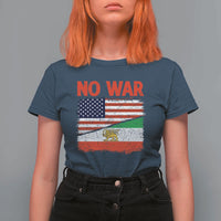 Free Iran T Shirt For Women No War Peace American Iran Unity