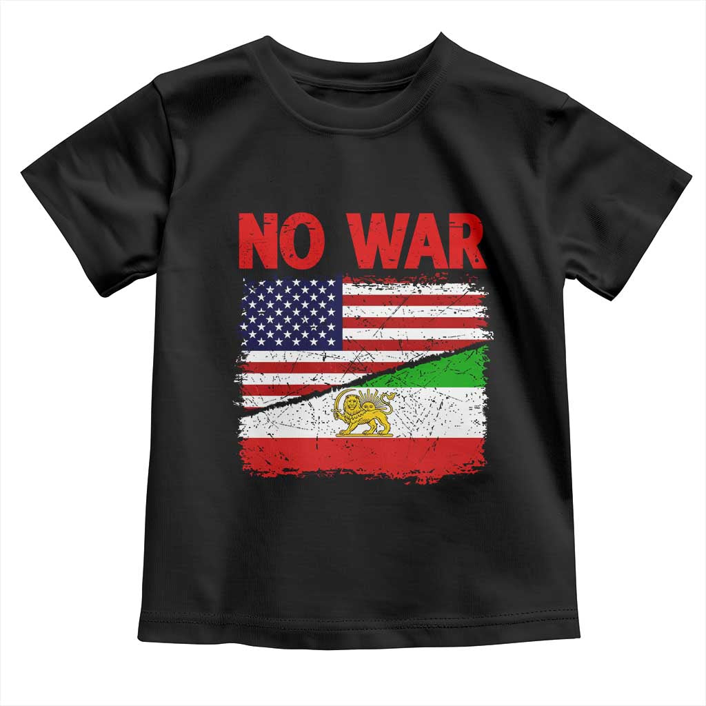 Free Iran Toddler T Shirt No War Peace American Iran Unity