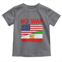 Free Iran Toddler T Shirt No War Peace American Iran Unity