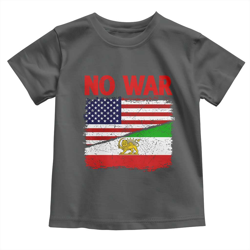 Free Iran Toddler T Shirt No War Peace American Iran Unity