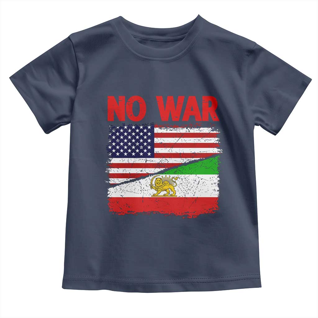 Free Iran Toddler T Shirt No War Peace American Iran Unity