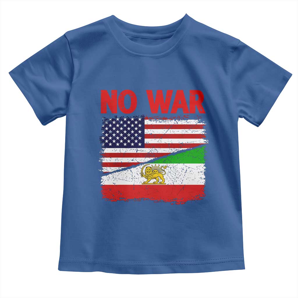 Free Iran Toddler T Shirt No War Peace American Iran Unity