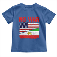 Free Iran Toddler T Shirt No War Peace American Iran Unity
