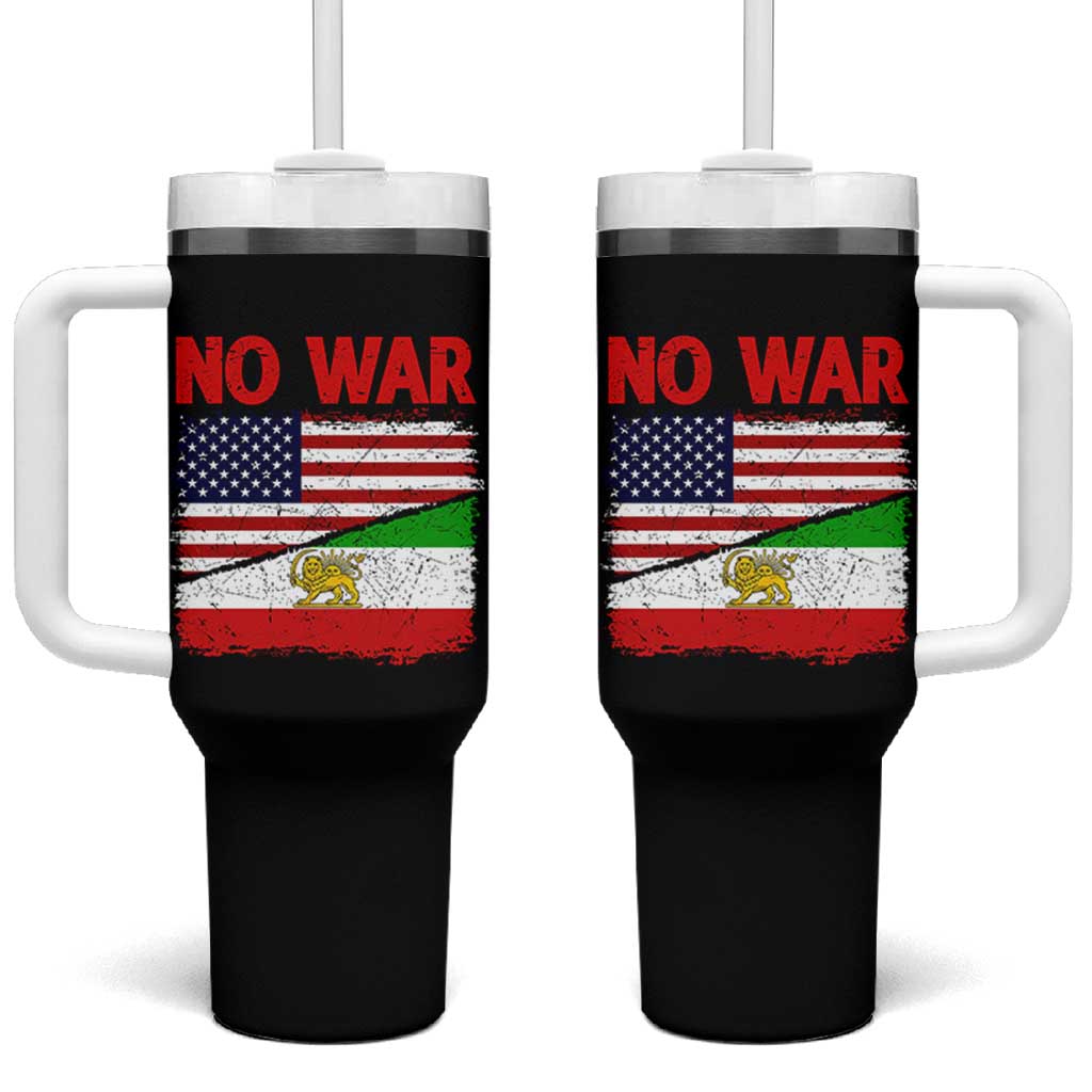 Free Iran Tumbler With Handle No War Peace American Iran Unity