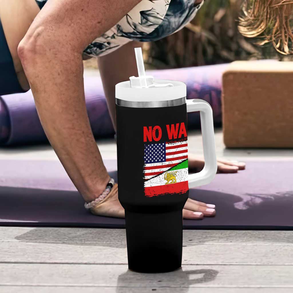 Free Iran Tumbler With Handle No War Peace American Iran Unity