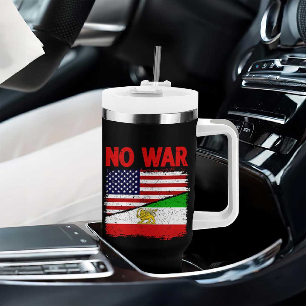 Free Iran Tumbler With Handle No War Peace American Iran Unity