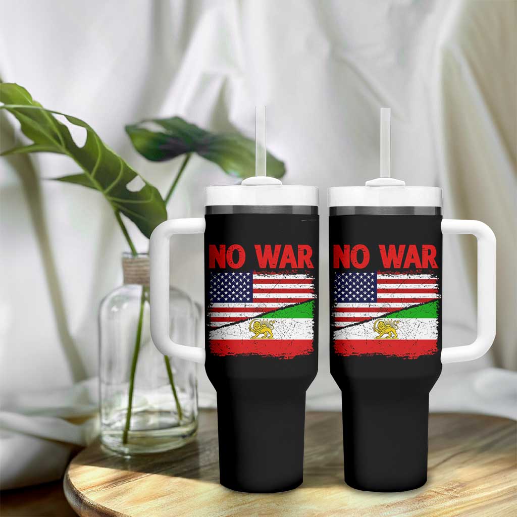 Free Iran Tumbler With Handle No War Peace American Iran Unity