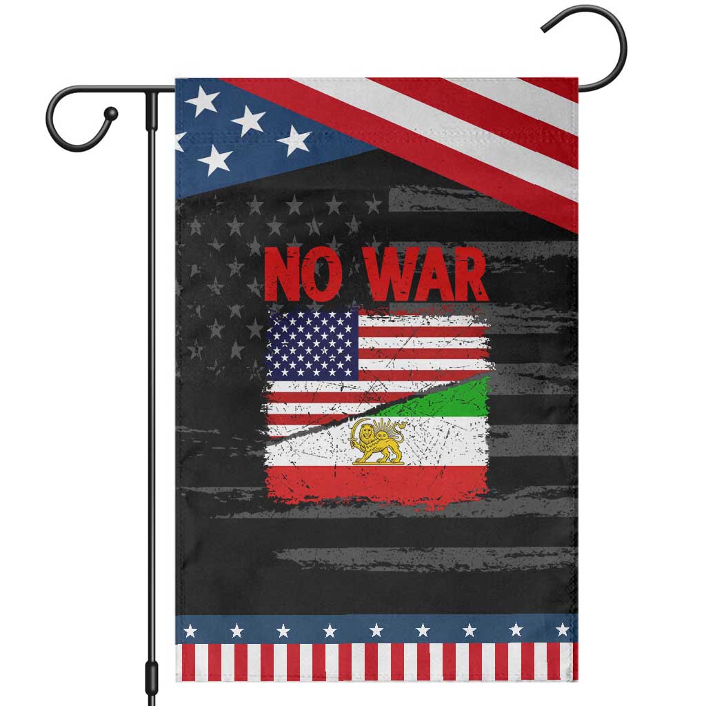 Free Iran Garden Flag No War Peace American Iran Unity