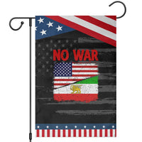 Free Iran Garden Flag No War Peace American Iran Unity