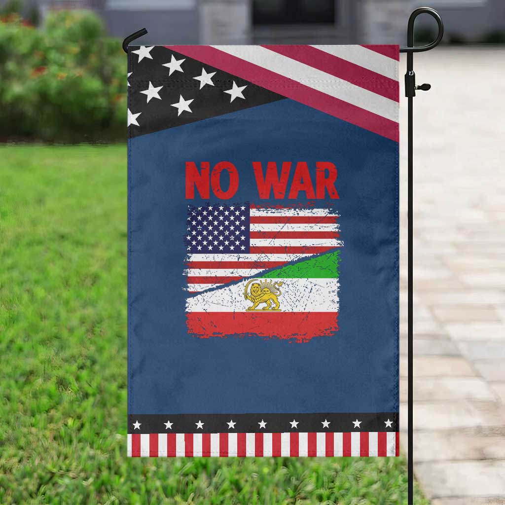 Free Iran Garden Flag No War Peace American Iran Unity