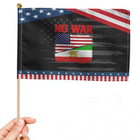 Free Iran Patriotic Handheld Flag No War Peace American Iran Unity