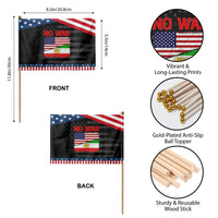 Free Iran Patriotic Handheld Flag No War Peace American Iran Unity
