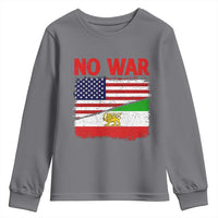 Free Iran Youth Sweatshirt No War Peace American Iran Unity