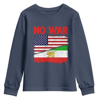 Free Iran Youth Sweatshirt No War Peace American Iran Unity