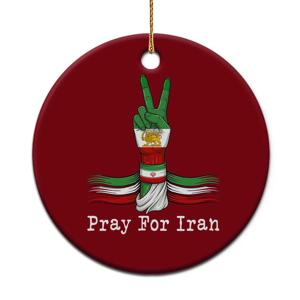 Free Iran Support Ceramic Ornament Pray For Iran