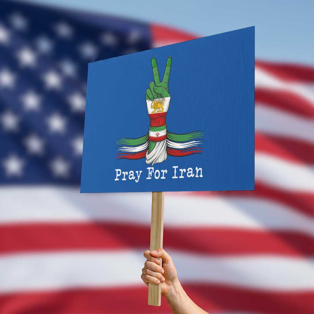 Free Iran Support Protest Sign Pray For Iran