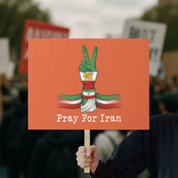Free Iran Support Protest Sign Pray For Iran