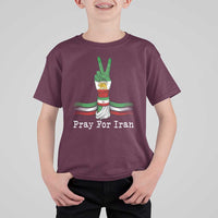 Free Iran Support T Shirt For Kid Pray For Iran